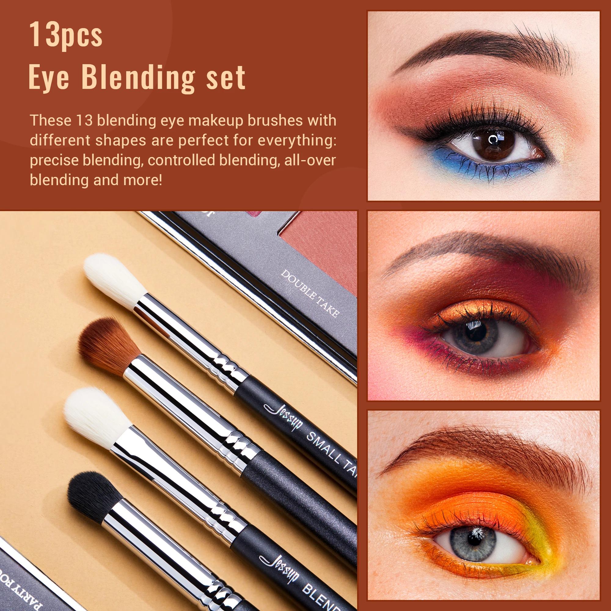 Jessup-Ensemble de pinceaux de maquillage pour les yeux, pinceau professionnel pour mélange des yeux