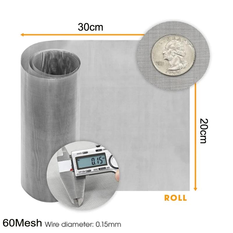 Fil tissé en maille 4-500, feuille de filtre de dépistage en acier inoxydable de haute qualité, filt