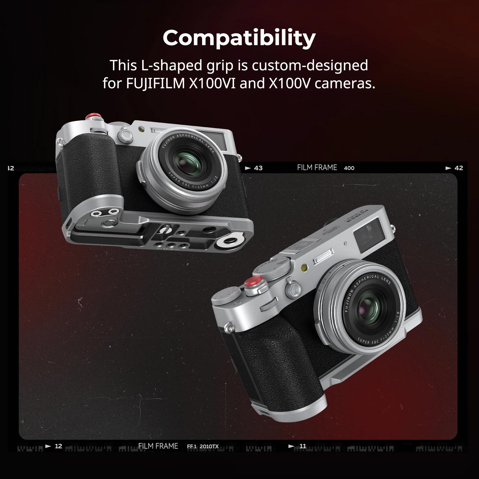 Poignée en forme de L SmallRig pour FUJIFILM X100VI / X100V, avec plaque à dégagement rapide Arca-Sw