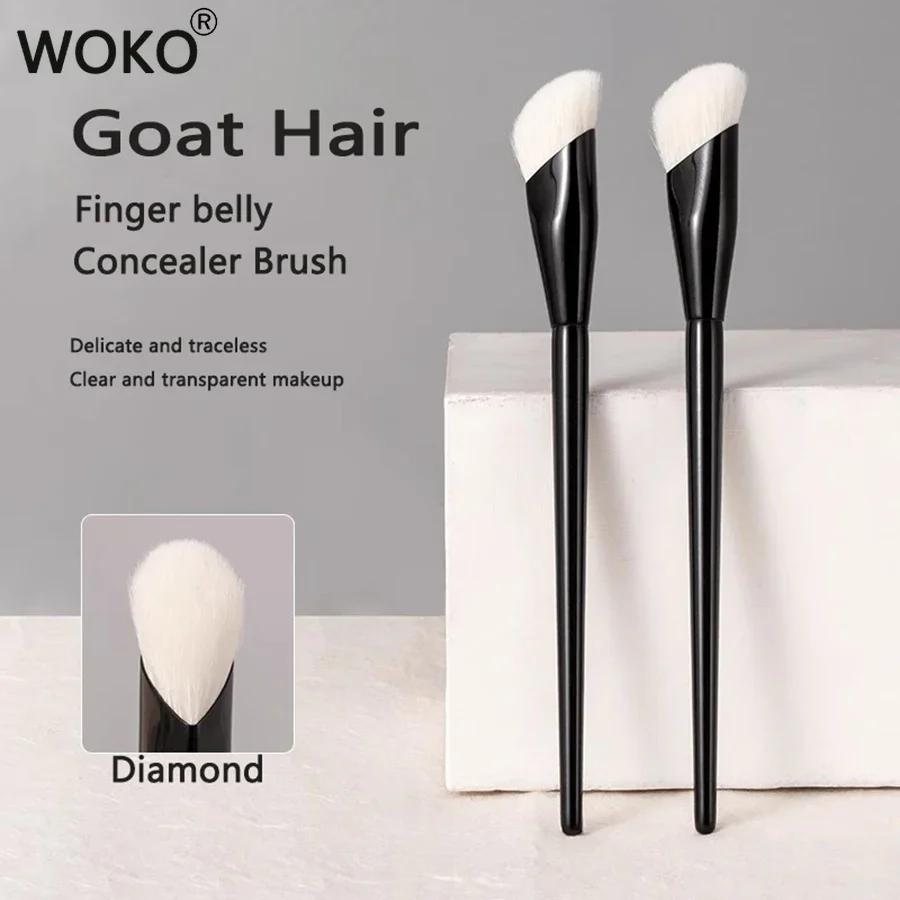Brosse anti-cernes en pâte de doigt, poils de chèvre, en forme de diamant, correcteur de pouce, bros