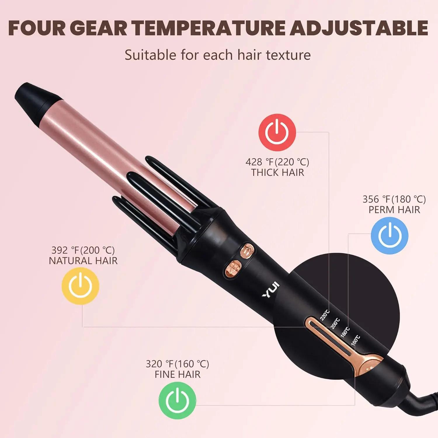 Bigoudi en céramique rotatif automatique fer à friser outil de coiffure fer à friser baguette à fris