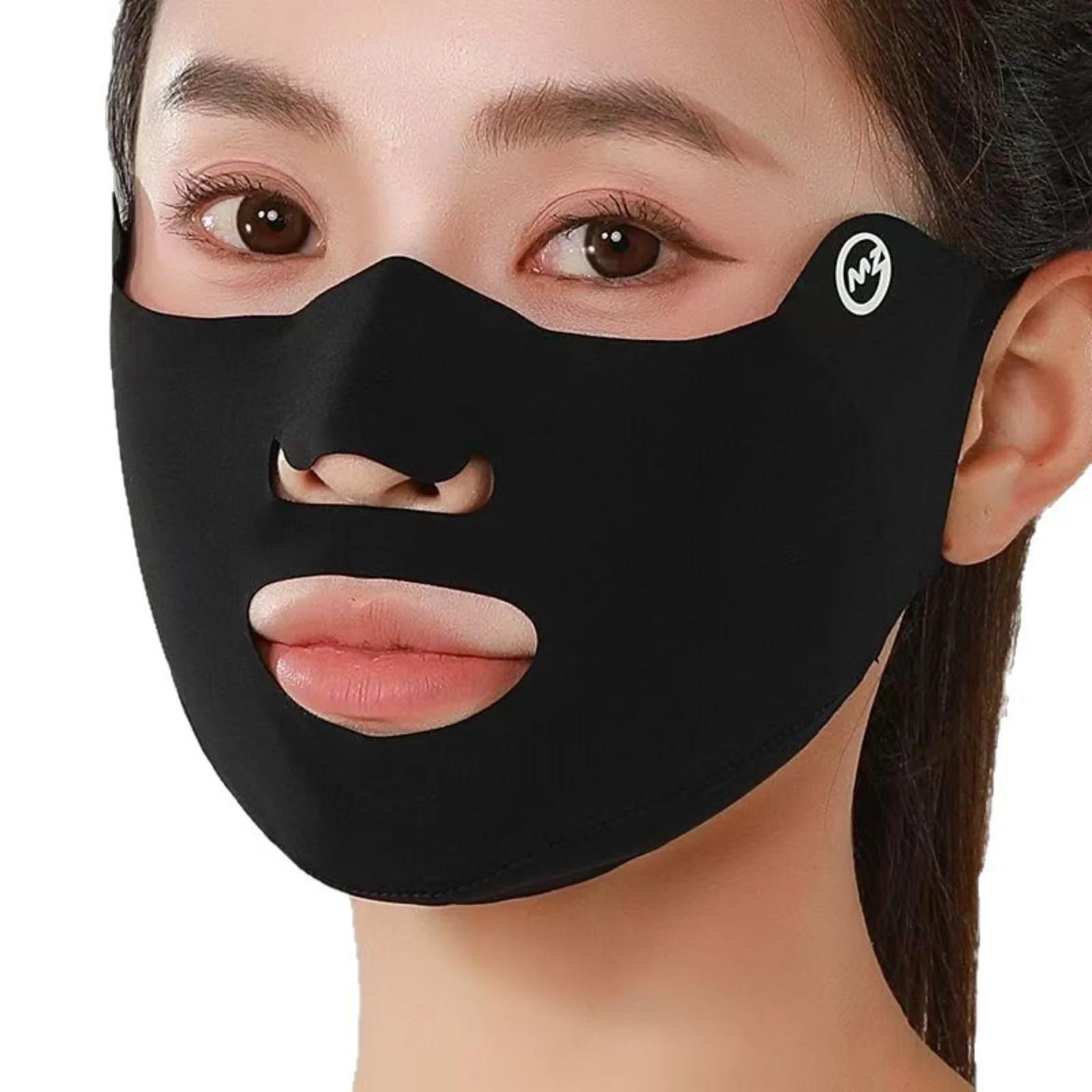 Masque respirant en soie glacée, lavable, anti-poussière, protection solaire, Anti-UV, pour la condu