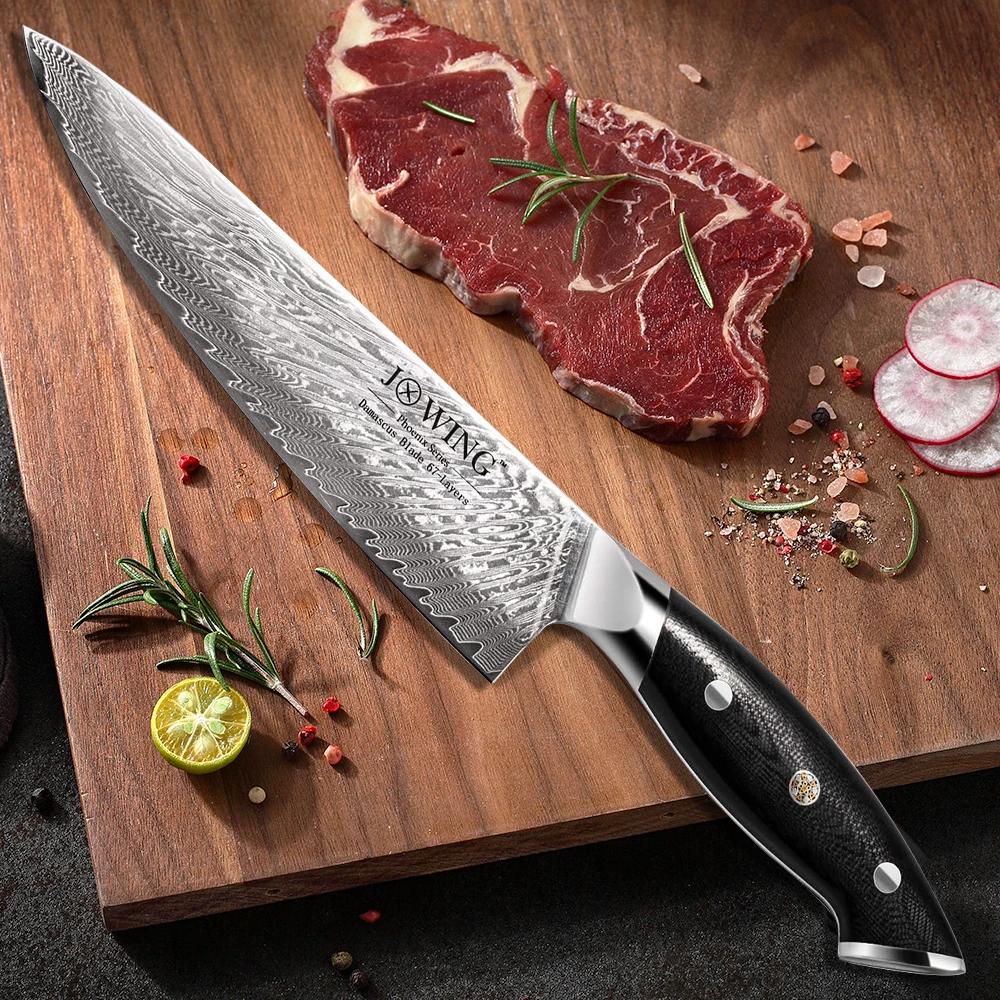 Couteau de cuisine en acier inoxydable de haute qualité, couteau de Chef damas, accessoires de cuisi