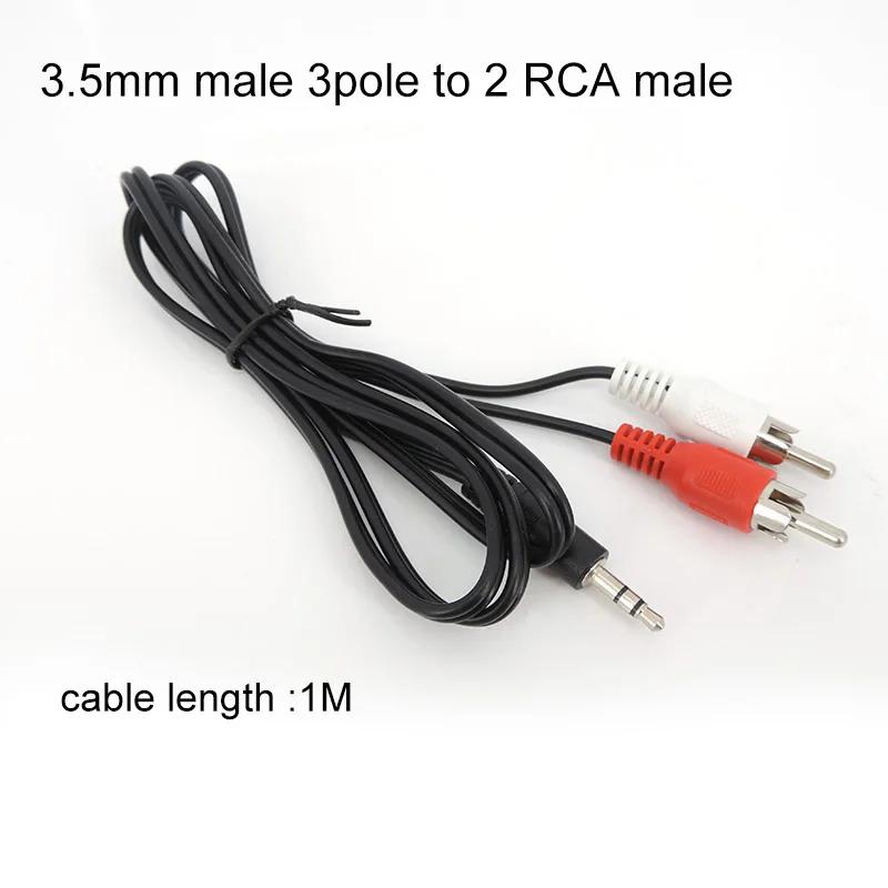 1 pièces 3 4 pôles 3.5mm mâle femelle prise Jack à 2RCA 3 RCA mâle femelle adaptateur 3RCA Audio vid