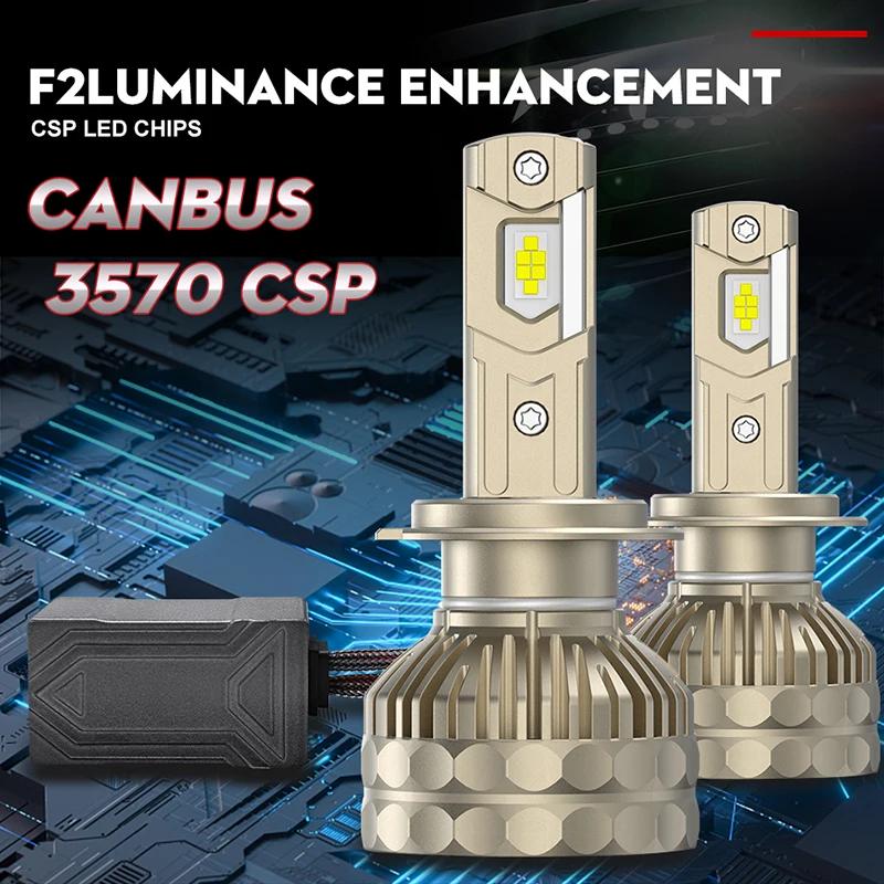 Lumière de sauna LED Canbus pour voiture, ampoules Plug-N-Play, lampe automatique, 30000LM, H7, Supe