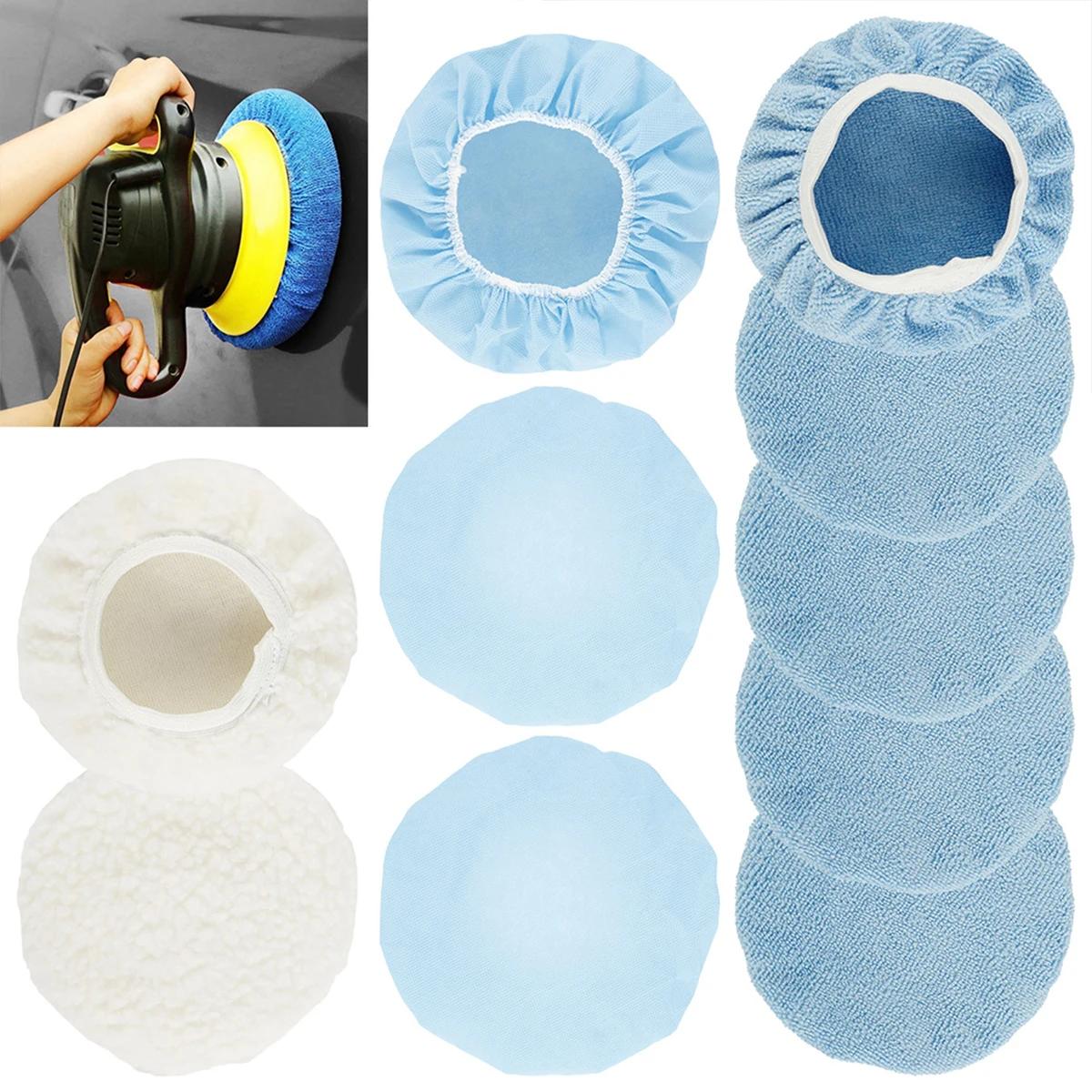 Tampon de polissage pour voiture, 9 à 10 pouces, 10 pièces, pour Bonnet en microfibre douce, pour la