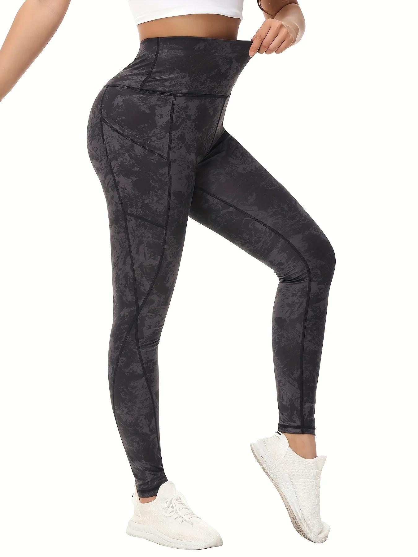 Pantalons de yoga taille haute avec poches - Leggings de course et entraînement pour femmes