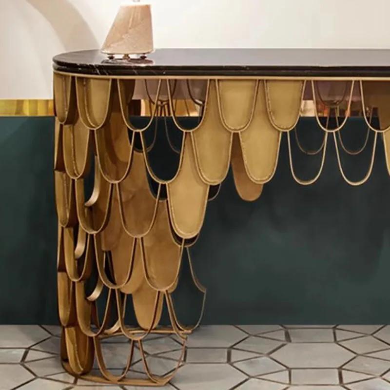 Table d'entrée de rangement classique, exquise, moderne et Simple, Console de beauté nordique, meubl