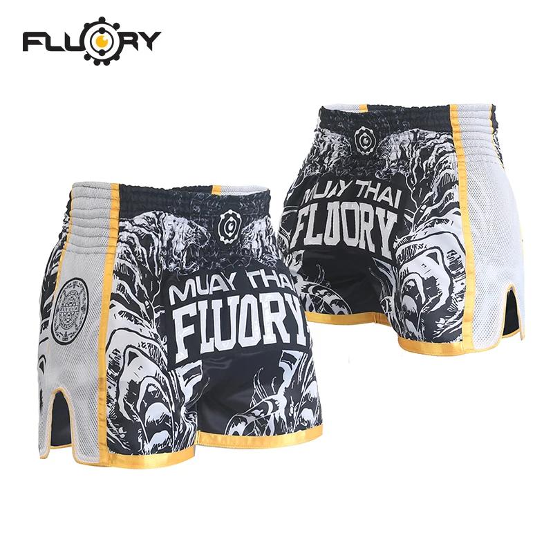 FLUORY Muay Thai Shorts Combat gratuit Arts martiaux mixtes boxe entraînement Match pantalon hommes 