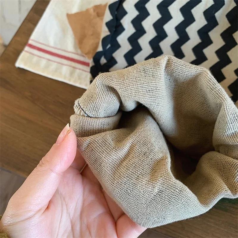 Nouveau pantalon large à rayures zigzag pour enfants, taille élastique, avec poches, pour garçons et