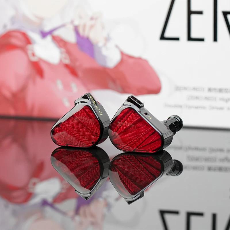 TRUTHEAR x Crinacle ZERO: écouteur rouge double pilotes dynamiques écouteurs intra-auriculaires avec