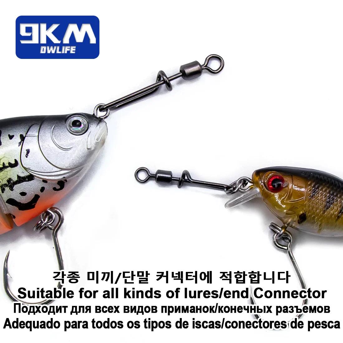 Émerillons de pêche Snap 25 ~ 100 pièces en acier inoxydable Snap pêche émerillons roulants pêche en