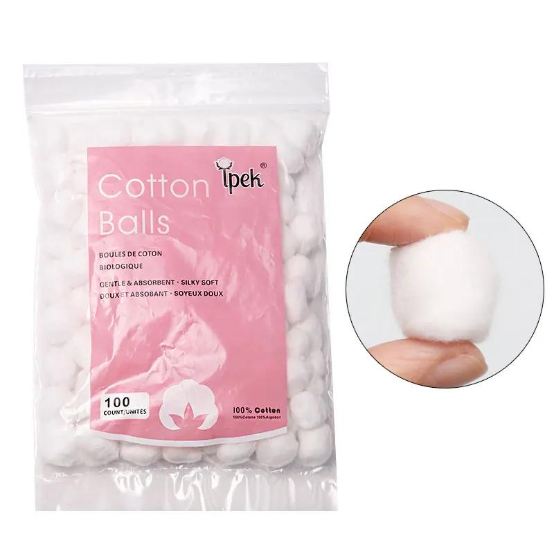 100 pièces/paquet boules de coton dissolvant de vernis à ongles outil de nettoyage UV Gel ongles con