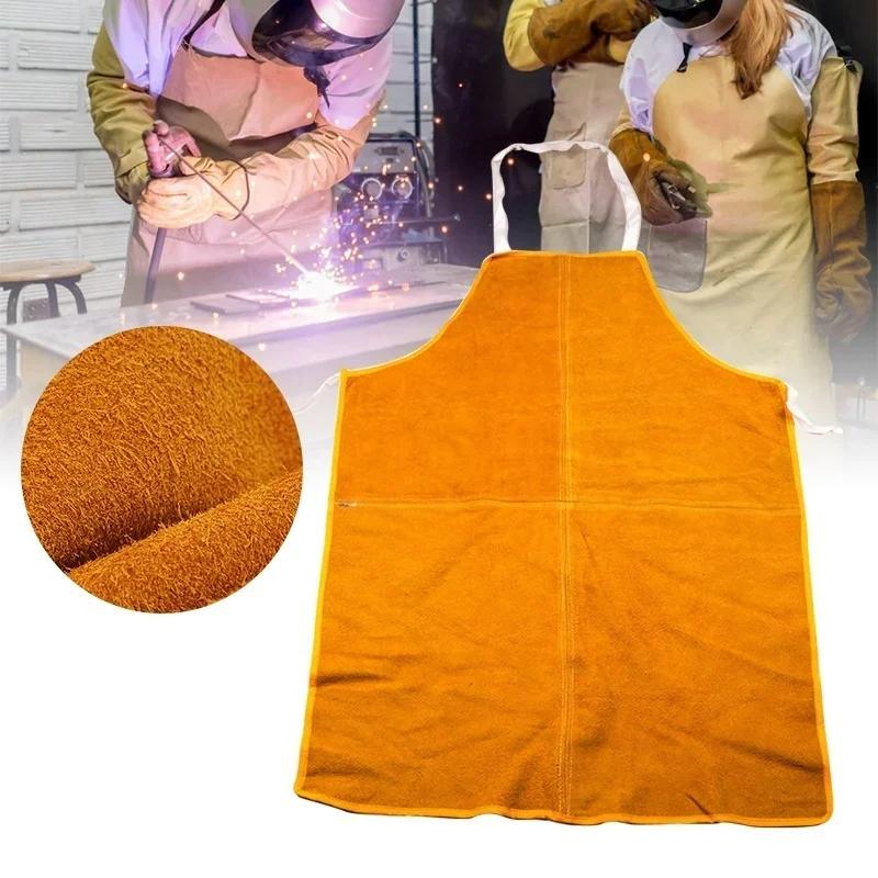 Tablier de soudage en cuir de vache, isolation thermique lavable, vêtements de protection pour le so