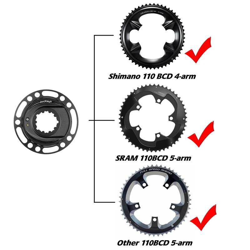 Manivelle de compteur de puissance ZRACE RX, BCD110, support inférieur DUB, manivelle de puissance, 