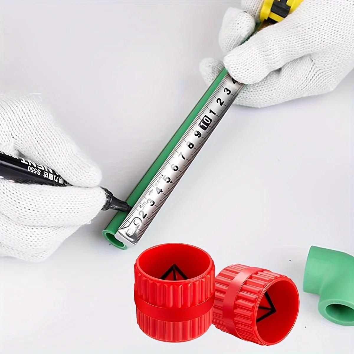 Tube externe interne rouge, tuyaux métalliques, outil d'ébavurage robuste, outil de chanfrein pour T