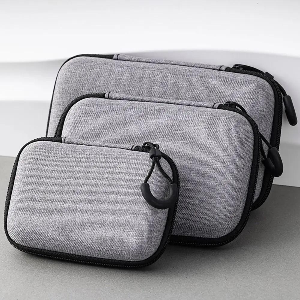 Mini sac de rangement EVA, 1 pièce, pochette de transport, étui pour écouteurs à fermeture éclair po