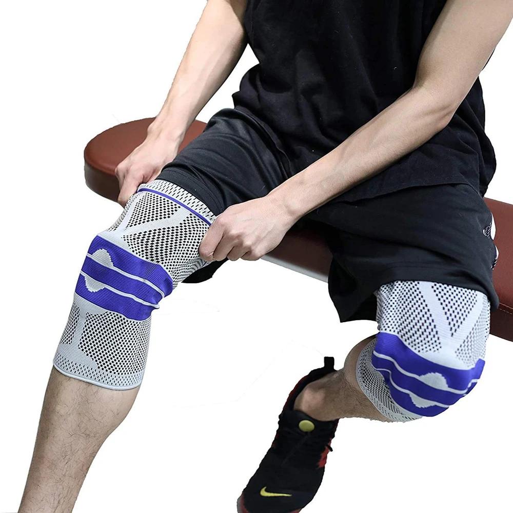 Genouillères rembourrées en Silicone, genouillères de soutien, Protection de la rotule du ménisque, 