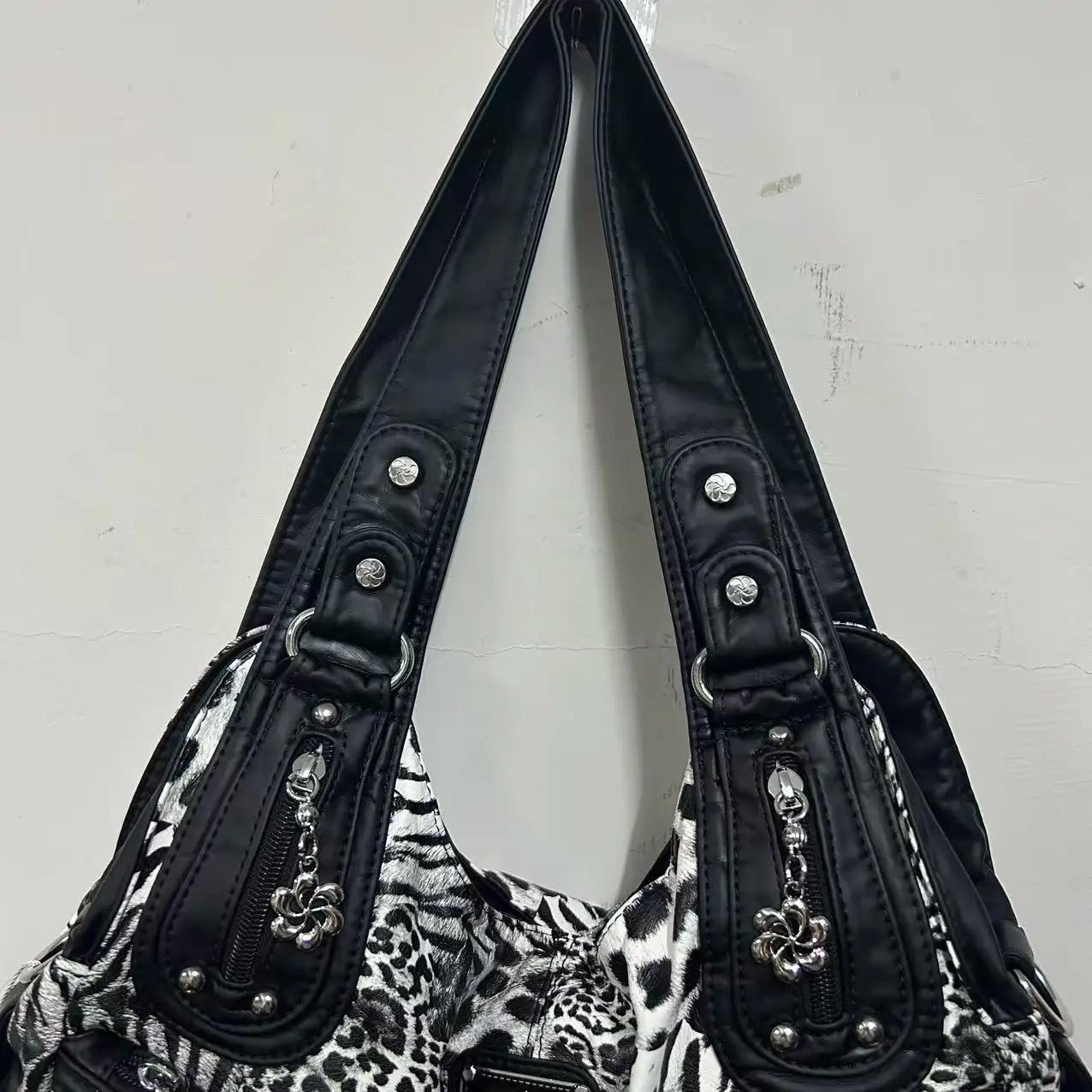 Sac à main pour femme Angel Kiss, motif léopard, sac à bandoulière, sac à poignée supérieure, sacoch