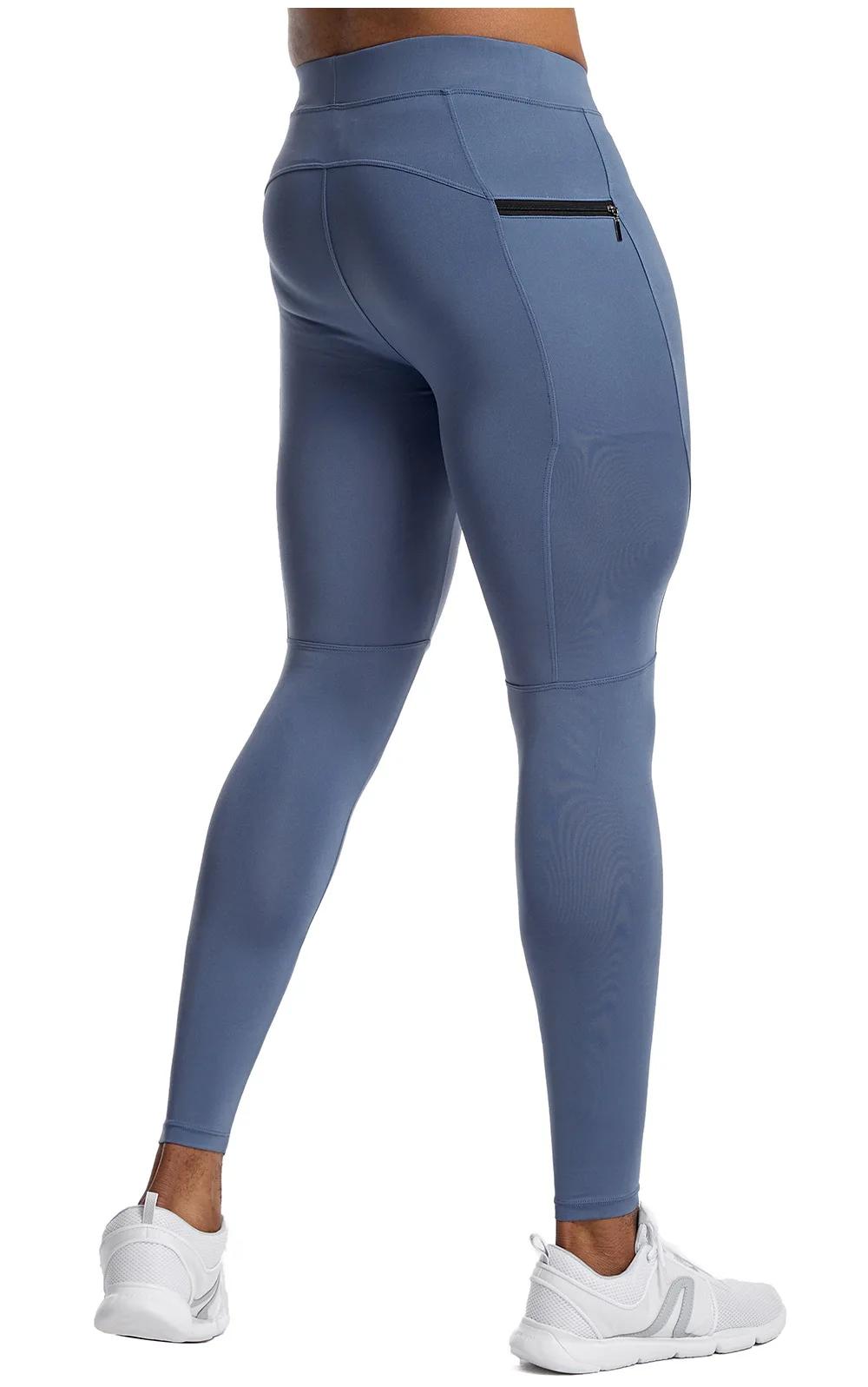 Leggings de course pour hommes, collants avec poche zippée, pantalons de Compression de haute qualit
