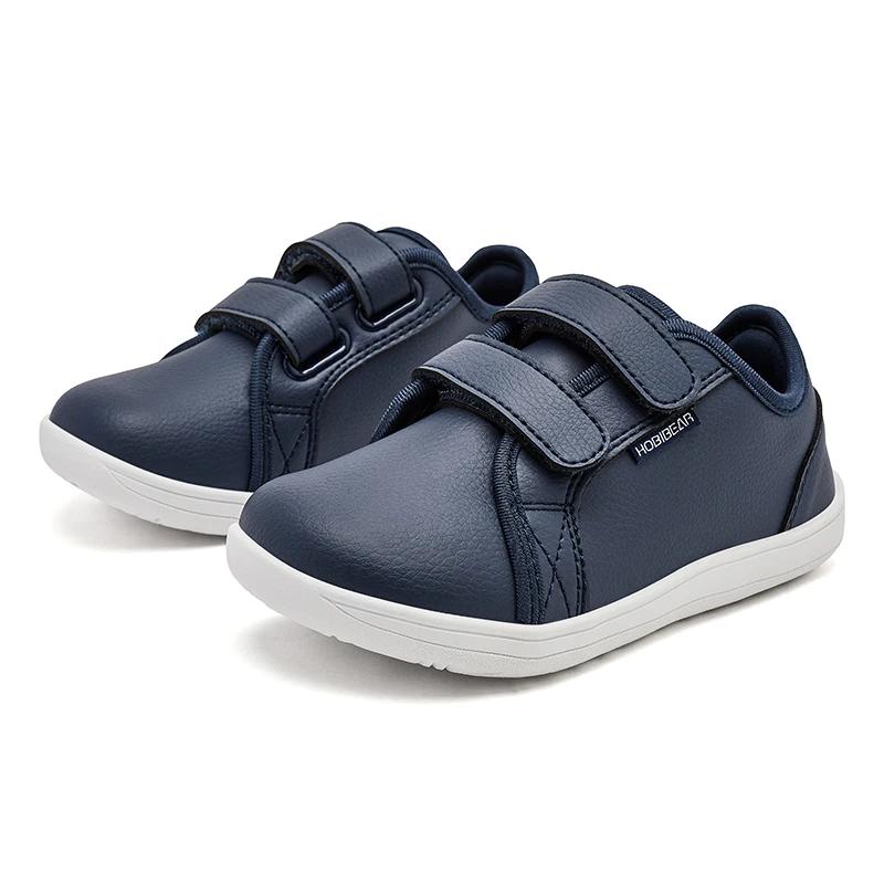 BIBEAR-Chaussures de salle de bain en cuir Élpour enfants, baskets minimalistes, légères, avec boucl