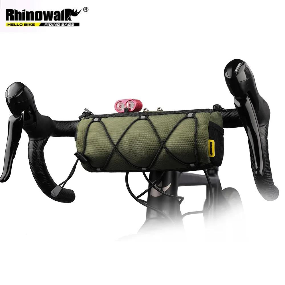 Rhinoworld – sac de guidon de vélo, sac avant de vélo, sac de rangement en rouleau, sac à bandoulièr