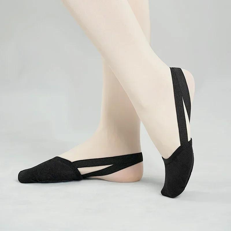 Chaussures de Ballet à Demi-semelle pour Femme, Souliers de brevà Bande artificiel astique, Légères 