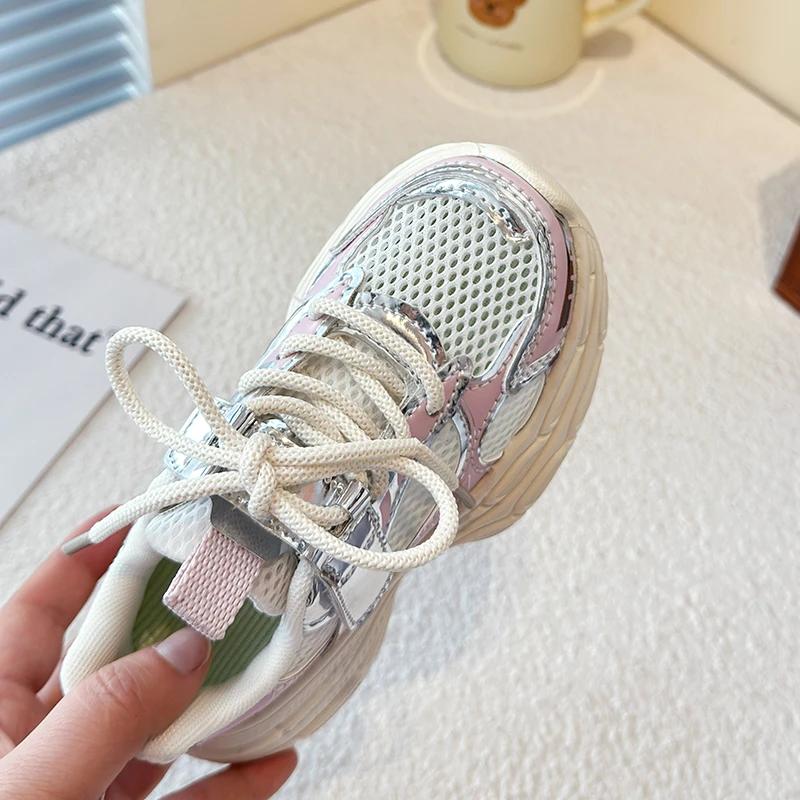 Baskets pour enfants printemps-été 2026, nouvelles chaussures de sport à semelle souple, antidérapan