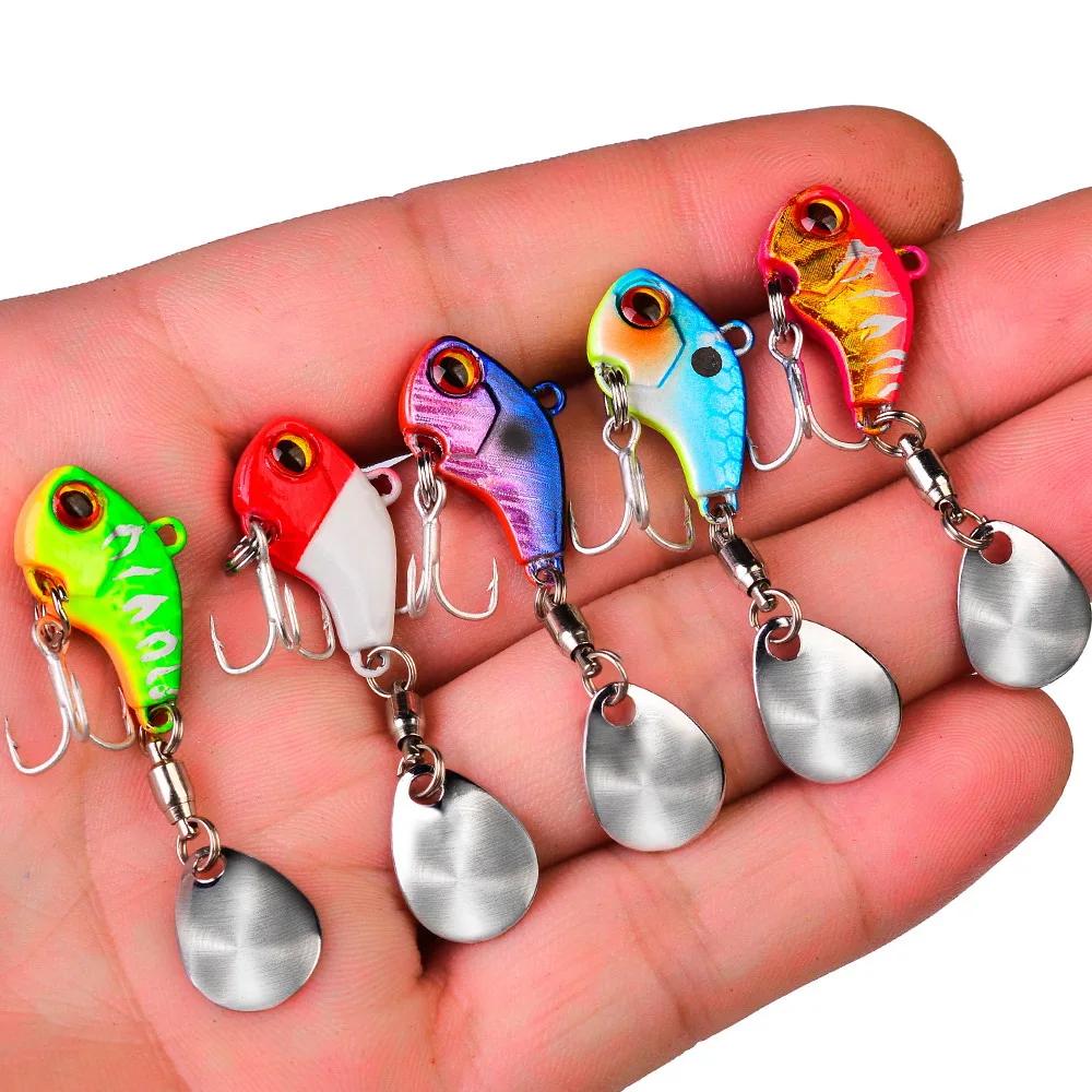Leurres de pêche oscillant rotatif métal Vib Vibration appât pêche d'hiver 6g 15g 28g appâts durs ar