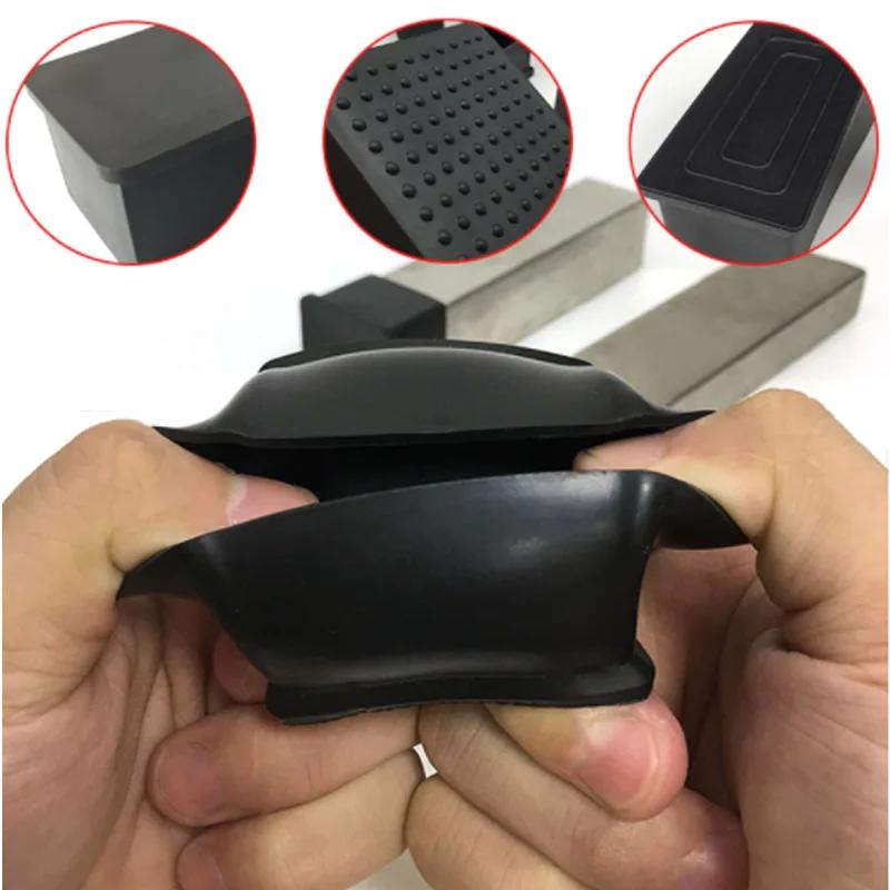 Embouts de pieds de chaise de Table en PVC, capuchons de protection de sol, antidérapants, carrés, e