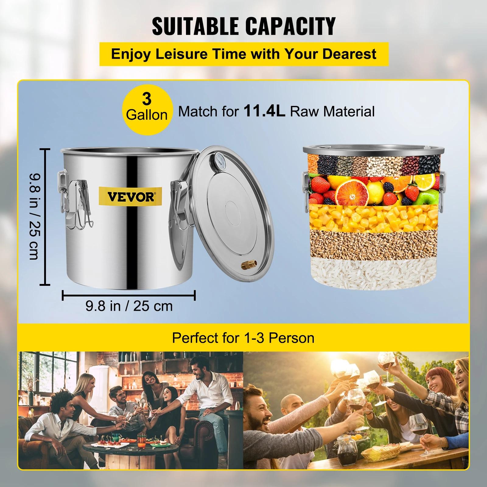 SucceBuy 12L 20L 30L 50L distillateur de brassage d'alcool bricolage appareil Moonshine acier inoxyd