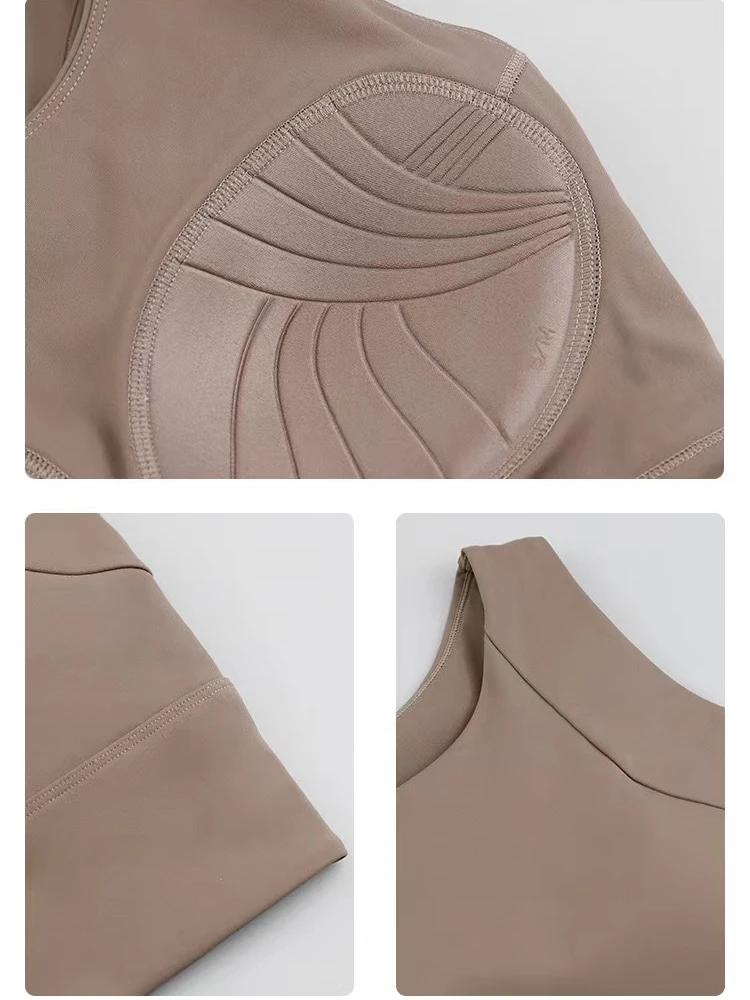 Gilet de Yoga professionnel à haute intensité, coussin de poitrine intégré, sous-vêtements de sport,