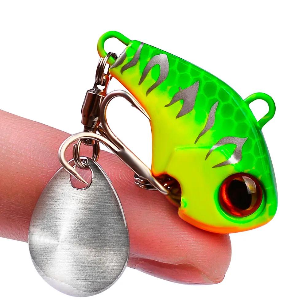 Leurres de pêche oscillant rotatif métal Vib Vibration appât pêche d'hiver 6g 15g 28g appâts durs ar