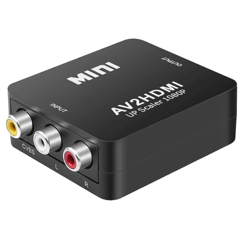 HD 1080P RCA AV vers HDMI convertisseur Mini AV vers HDMI RCA Composite CVBS adaptateur Audio vidéo 