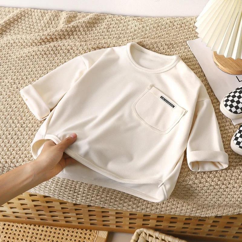 Enfants à manches longues chemise de Base garçons filles enfants haut automne garçon fille bébé col 