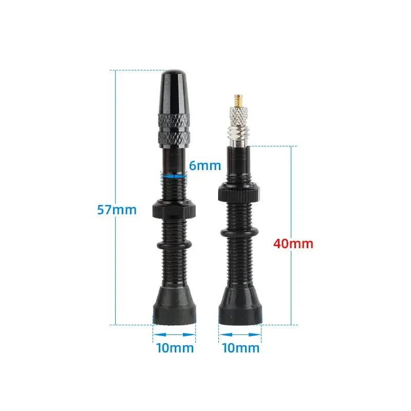 Deemount 2 pièces 40/60/80mm tige de Valve Presta/FV pour pneu Tubeless vtt vélo de route vélo sans 