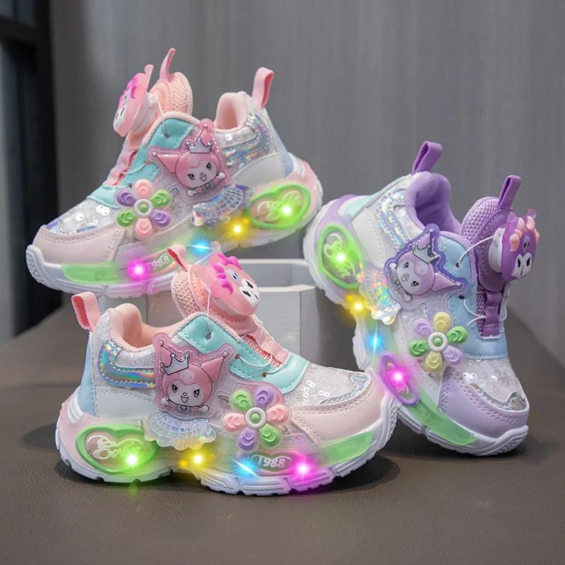 Chaussures de sport pour filles sur le thème des princesses, collection Printemps 2026, avec boutons