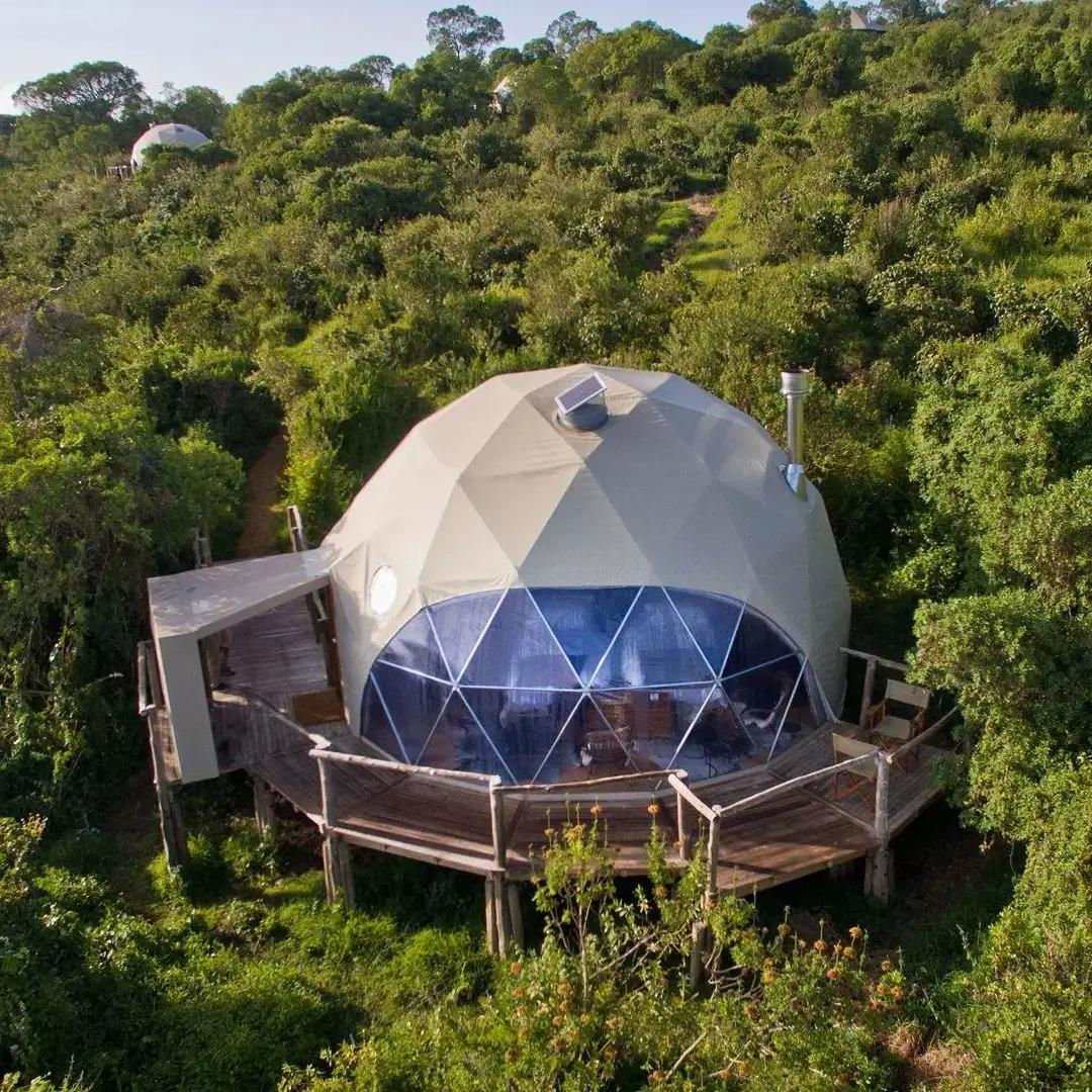 Tente d'hôtel dôme géodésique manoir serre tente loisirs Resort vacances en plein air Glamping tente