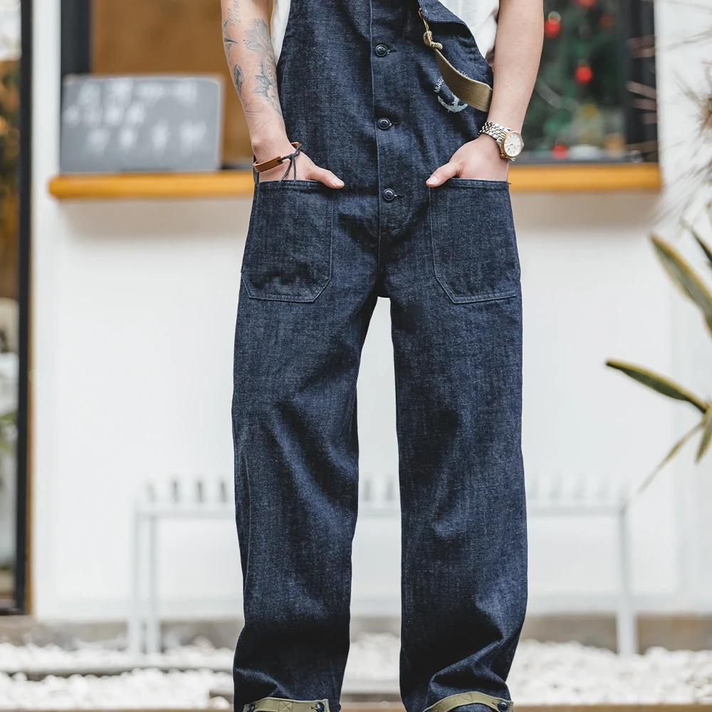 Maden-Salopette Multi-Poches Style Safari, Streetwear, Combinaison Cargo de Travail, Pantalon Rétro 