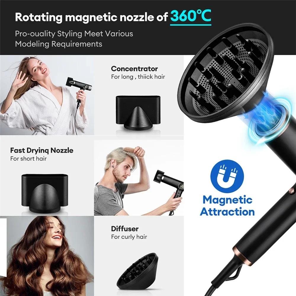 110000 Sèche-cheveux professionnel RPM, sans balais, Ions négatifs, 1800W, puissant, à faible bruit,