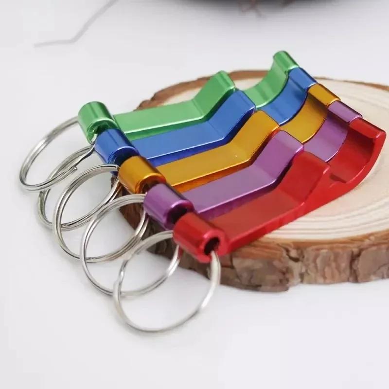 Ouvre-bouteille de bière portable en aluminium, porte-clés, poche 4 en 1, 5 couleurs, cadeaux de fêt
