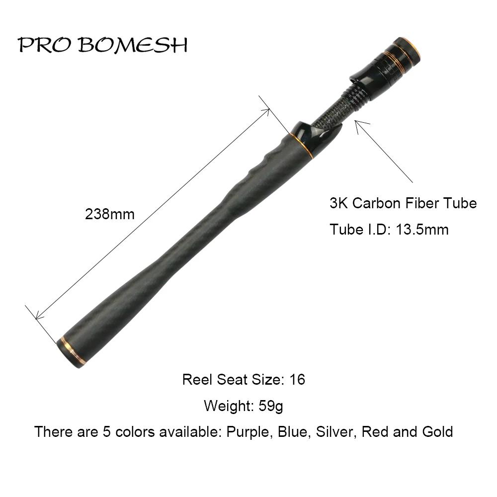 Pro Bomesh filature coulée pleine longueur en Fiber de carbone poignée Kit truite canne à pêche bric