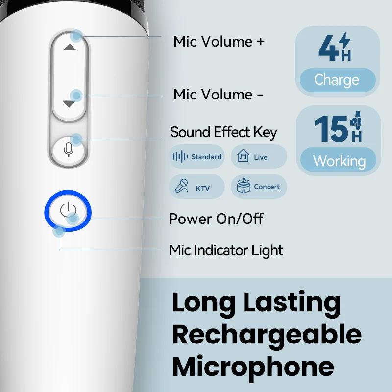 BYD Microphone de voiture d'usine officielle avec récepteur, microphone karaoké pour BYD tous les mo