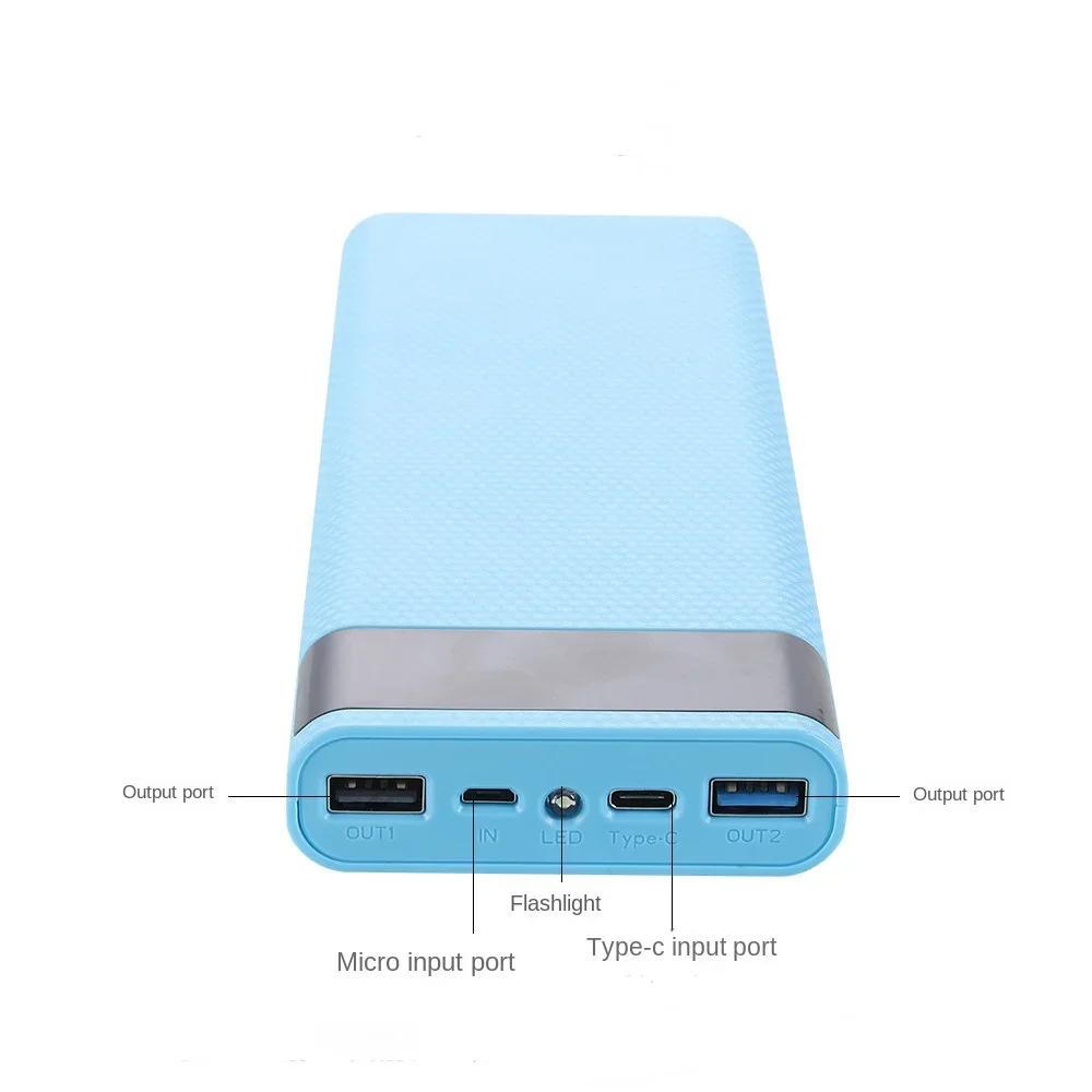 8X18650 double USB batterie externe coque Micro USB Type C 5V 4.5A boîtier de bricolage boîte de sto