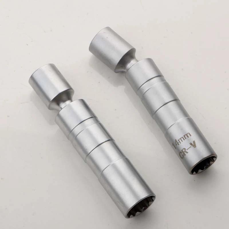 Clé à manchon universelle pour bougie d'allumage, douille magnétique de 3/8 pouces, Angle de 12 poin