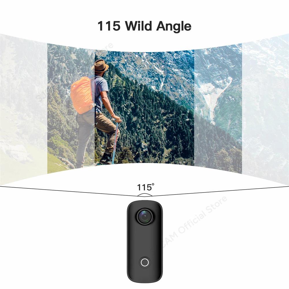 SJCAM C100 Plus caméra d'action 4K 30M étanche 2.4G WiFi Action Sport caméra d'action EIS casque de 