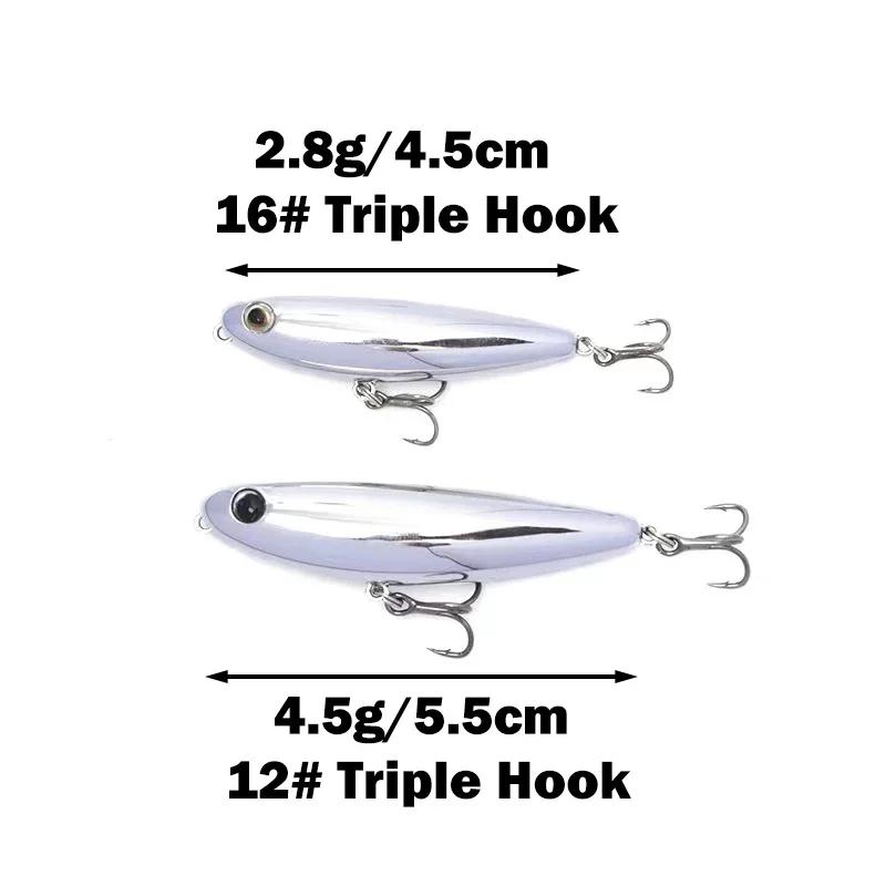 OUTKIT leurre de pêche crayon flottant StickBait leurre 4.5/2.8g Wobblers Topwater manivelle leurres
