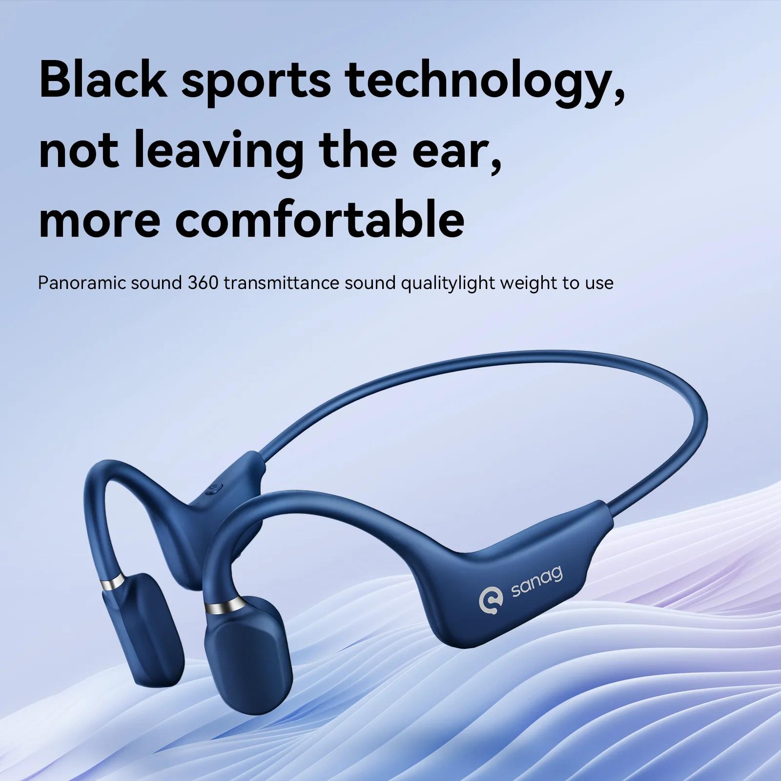 Sanag A5X véritable Conduction osseuse casque sans fil Sport oreille ouverte Bluetooth écouteurs 3D 