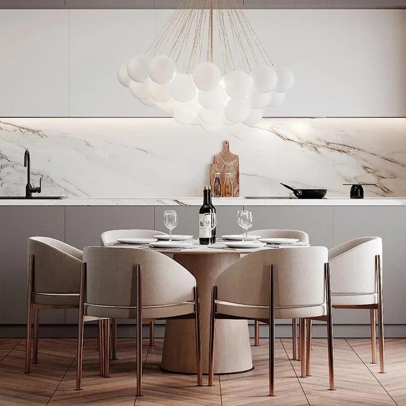Chaise de salle à manger, simple, moderne, luxe léger, dossier, italien, restaurant, haut de gamme