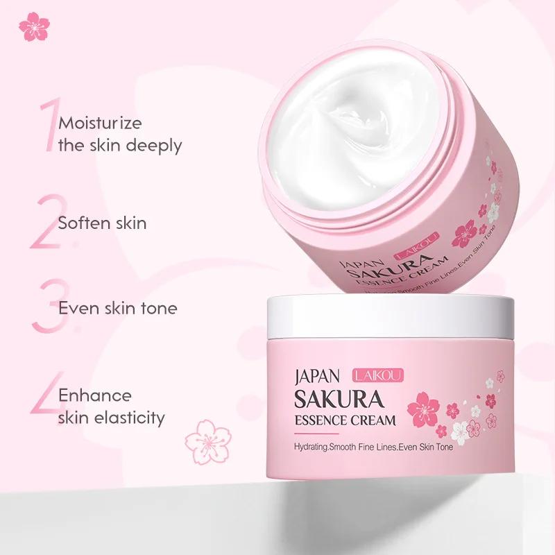 Kit de produits pour le visage Sakura, ensemble de soins pour la peau, nettoyant pour le visage, crè